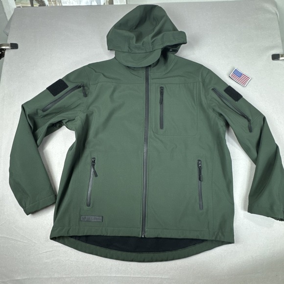 BAERSkin Tactical 2.0 Jacket Men XL SoftshellArmy Green Waterproof Utility